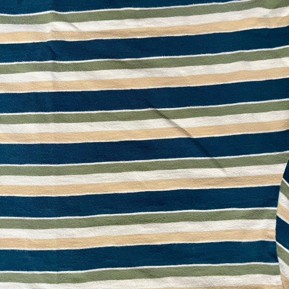 J. Crew Green and Cream Striped Tee - Picture 3 of 8